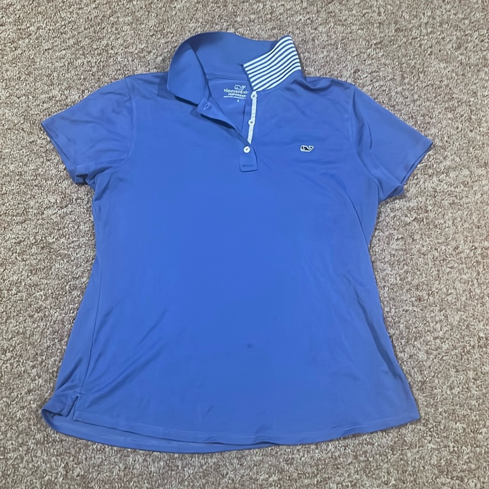Vineyard Vines women’s polo. Slate blue color. Size small.